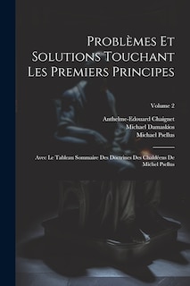 Couverture_Problèmes Et Solutions Touchant Les Premiers Principes