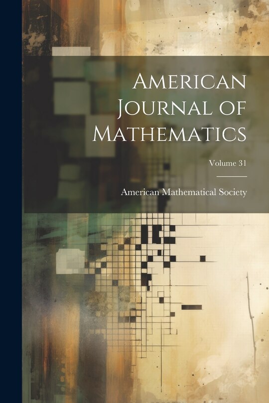 Couverture_American Journal of Mathematics; Volume 31