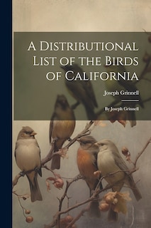 Couverture_A Distributional List of the Birds of California