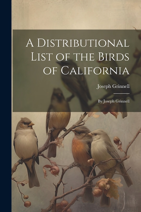 Couverture_A Distributional List of the Birds of California