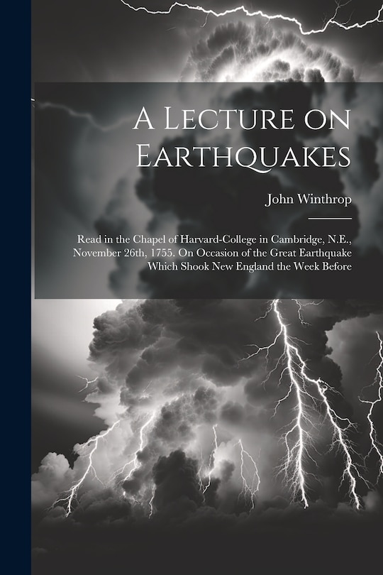 Couverture_A Lecture on Earthquakes