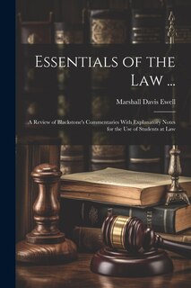 Couverture_Essentials of the Law ...