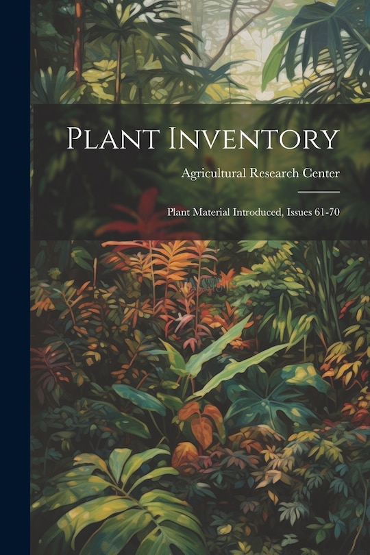 Front cover_Plant Inventory