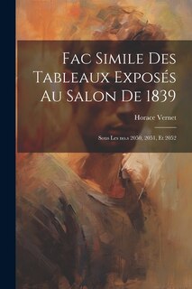 Front cover_Fac simile des tableaux exposés au salon de 1839