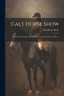 Couverture_Galt Horse Show