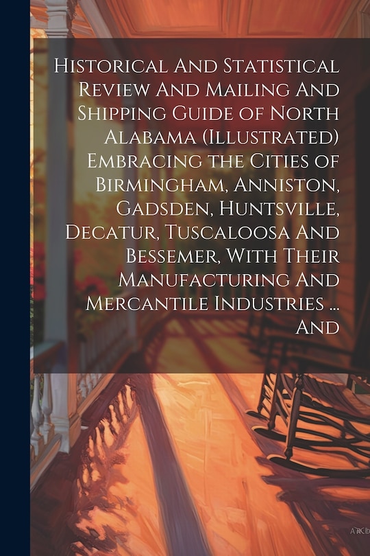 Front cover_Historical And Statistical Review And Mailing And Shipping Guide of North Alabama (illustrated) Embracing the Cities of Birmingham, Anniston, Gadsden, Huntsville, Decatur, Tuscaloosa And Bessemer, With Their Manufacturing And Mercantile Industries ... And