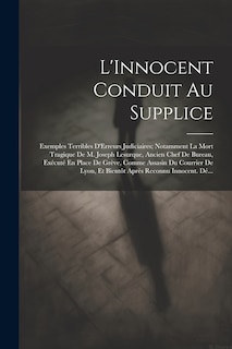 Couverture_L'Innocent Conduit Au Supplice
