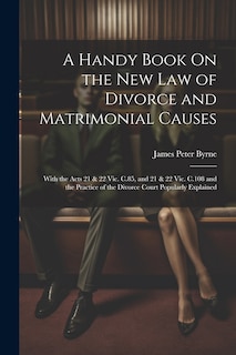 Couverture_A Handy Book On the New Law of Divorce and Matrimonial Causes