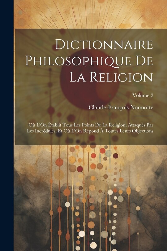 Front cover_Dictionnaire Philosophique De La Religion