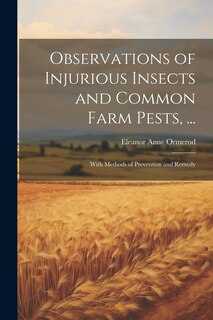 Front cover_Observations of Injurious Insects and Common Farm Pests, ...