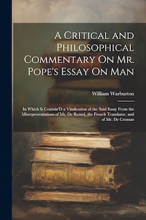 Front cover_A Critical and Philosophical Commentary On Mr. Pope's Essay On Man