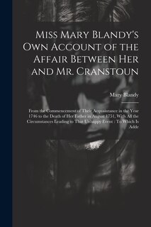 Couverture_Miss Mary Blandy's Own Account of the Affair Between Her and Mr. Cranstoun