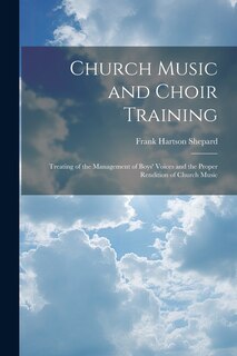 Couverture_Church Music and Choir Training