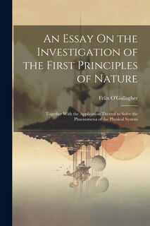 Front cover_An Essay On the Investigation of the First Principles of Nature