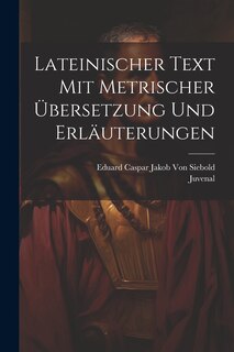 Front cover_Lateinischer Text Mit Metrischer Übersetzung Und Erläuterungen
