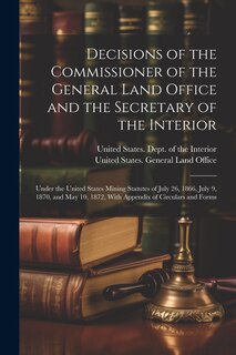 Front cover_Decisions of the Commissioner of the General Land Office and the Secretary of the Interior