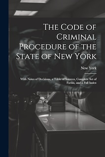 Couverture_The Code of Criminal Procedure of the State of New York