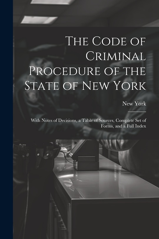 Couverture_The Code of Criminal Procedure of the State of New York