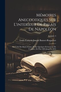 Front cover_Mémoires Anecdotiques Sur L'interieur De Palais De Napoléon