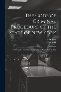 Front cover_The Code of Criminal Procedure of the State of New York