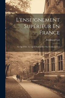 Front cover_L'enseignement Supérieur En France