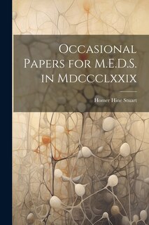 Front cover_Occasional Papers for M.E.D.S. in Mdccclxxix
