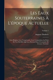 Front cover_Les Eaux Souterraines À L'époque Actuelle