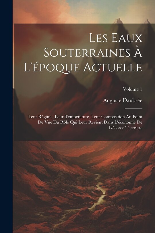 Front cover_Les Eaux Souterraines À L'époque Actuelle