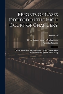 Couverture_Reports of Cases Decided in the High Court of Chancery