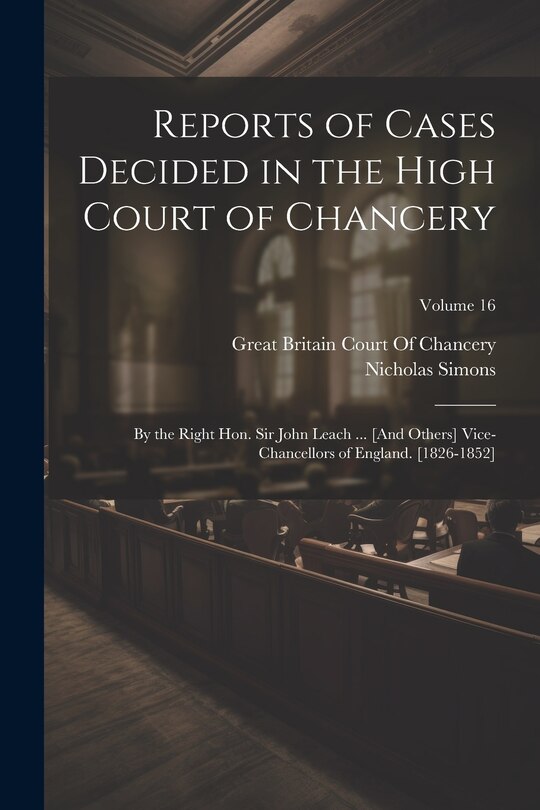 Couverture_Reports of Cases Decided in the High Court of Chancery