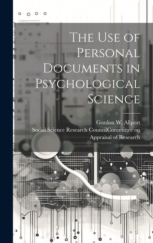Couverture_The Use of Personal Documents in Psychological Science