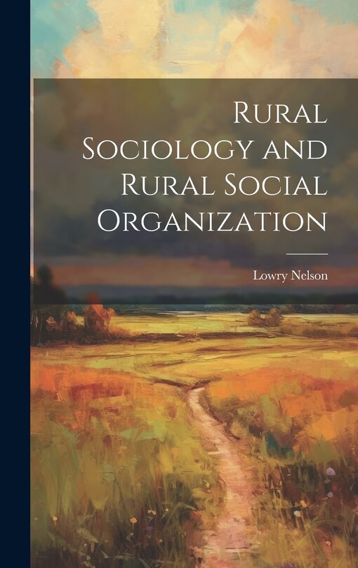 Couverture_Rural Sociology and Rural Social Organization