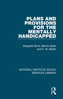 Front cover_Plans and Provisions for the Mentally Handicapped