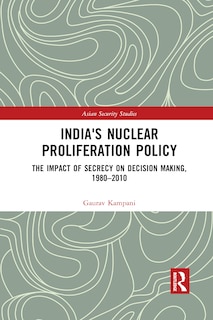 Couverture_India's Nuclear Proliferation Policy