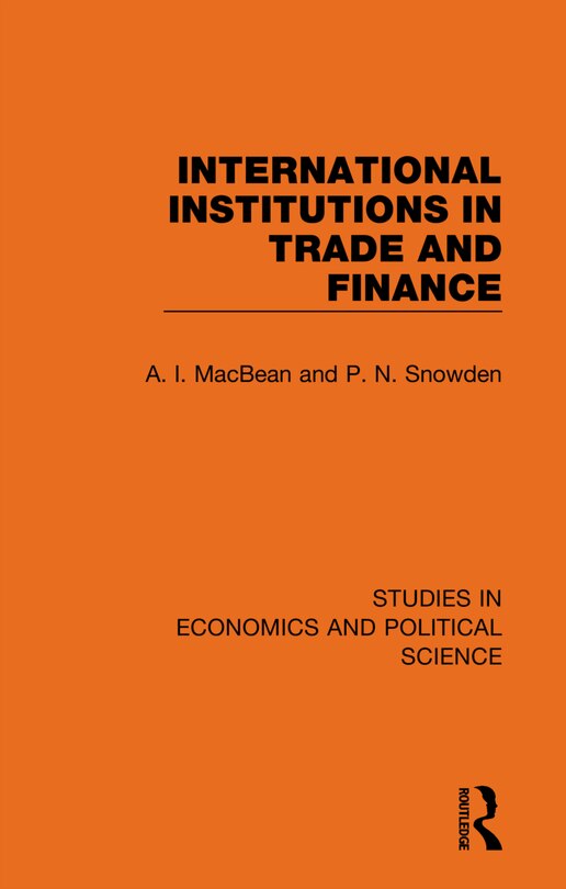Front cover_International Institutions In Trade And Finance
