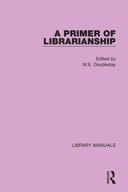 Couverture_A Primer of Librarianship