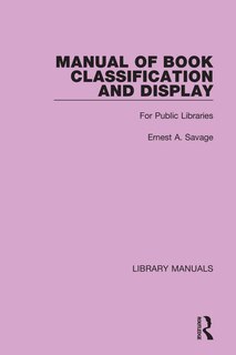 Front cover_Manual of Book Classification and Display