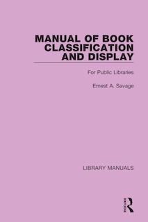 Front cover_Manual of Book Classification and Display