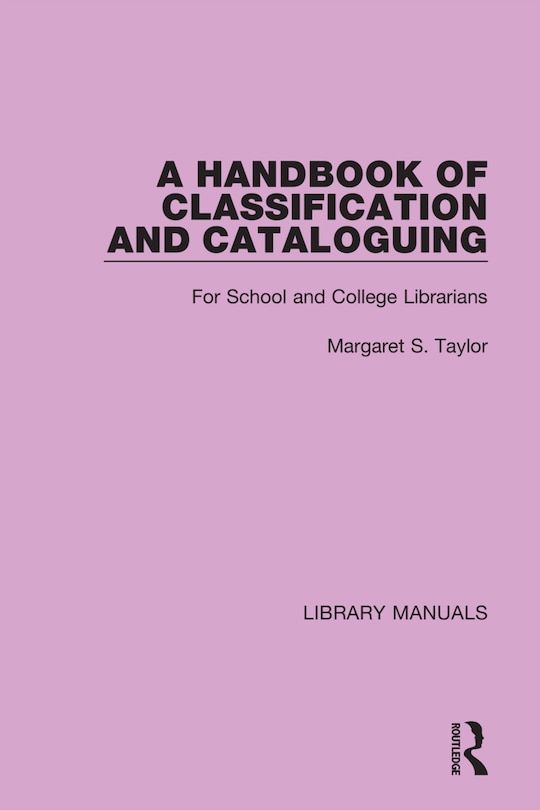 Front cover_A Handbook of Classification and Cataloguing
