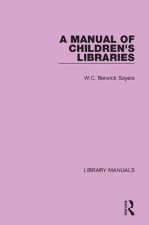 Couverture_A Manual of Children's Libraries