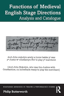 Front cover_Functions Of Medieval English Stage Directions