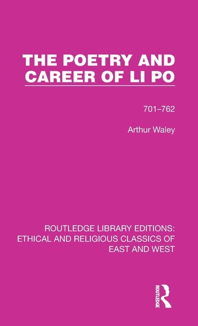 Front cover_The Poetry and Career of Li Po