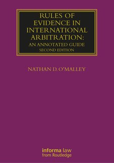 Front cover_Rules Of Evidence In International Arbitration
