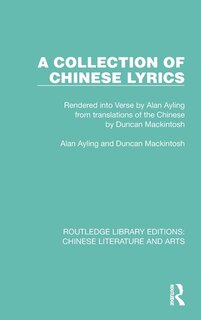 Front cover_A Collection of Chinese Lyrics