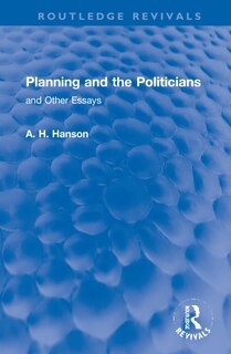 Front cover_Planning And The Politicians