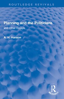 Front cover_Planning and the Politicians