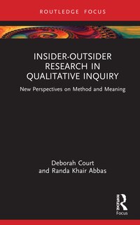 Front cover_Insider-outsider Research In Qualitative Inquiry