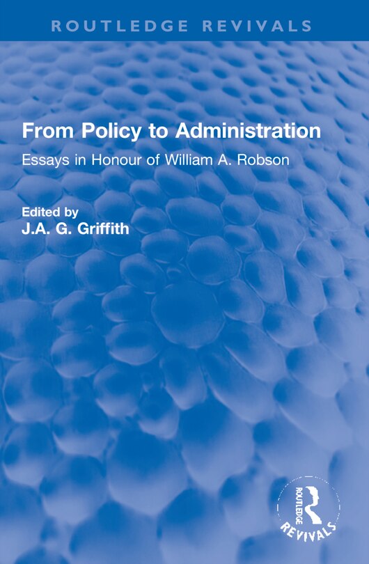 Front cover_From Policy to Administration