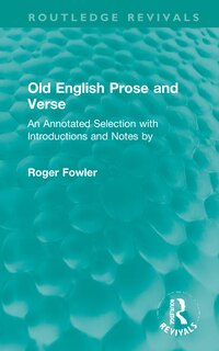 Front cover_Old English Prose And Verse