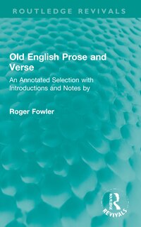 Front cover_Old English Prose and Verse